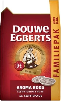 Douwe Egberts Aroma Rood Koffiepads - 4 X 54 Pads -Beroemde Koffie Winkel 726x1200 1