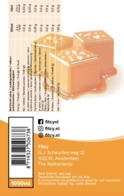 Fitcy | Koffiesiroop | Salted Caramel | Barista Syrup | Zero | Vegan | Vetvrij | Suikervrij | Keto-vriendelijk | Koffie | Siroop | MET DOSEERPOMP | 1L -Beroemde Koffie Winkel 764x1200 1