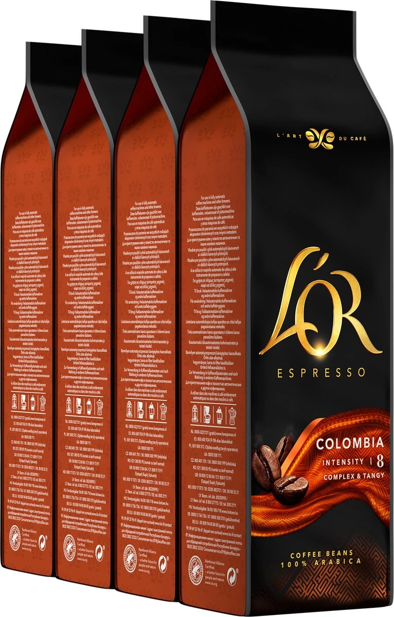 L'OR Espresso Origins Colombia Koffiebonen (8) - 4 X 500 Gram 3 L'OR Espresso Origins Colombia Koffiebonen (8) - 4 X 500 Gram