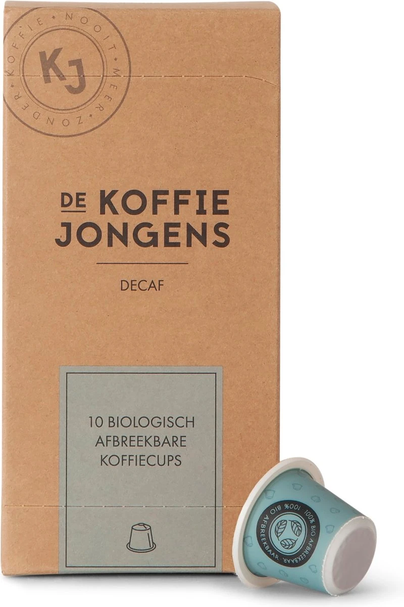 De Koffiejongens - Decaf - Nespresso Cups - 100% Biologisch Afbreekbaar - 60 Cups - 100% Nespresso Compatible