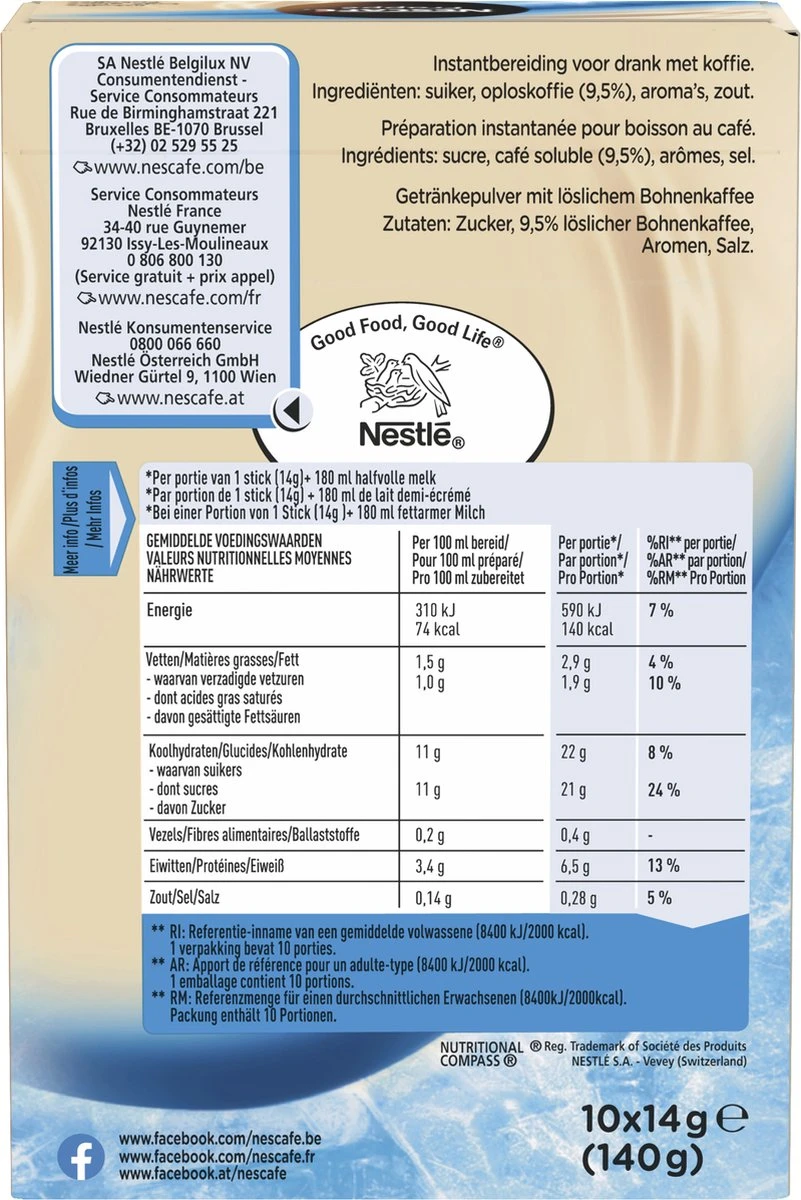 Nescafé Frappé Oploskoffie - 5 Doosjes à 10 Zakjes 4 Nescafé Frappé Oploskoffie - 5 Doosjes à 10 Zakjes - Afbeelding 2