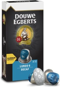 Douwe Egberts Lungo Decaf Koffiecups - Intensiteit 6/12 - 10 X 10 Capsules -Beroemde Koffie Winkel 836x1200