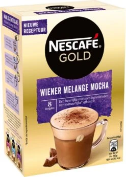 Nescafé Gold Wiener Melange Mocha Oploskoffie - 6 Doosjes à 8 Zakjes -Beroemde Koffie Winkel 856x1200