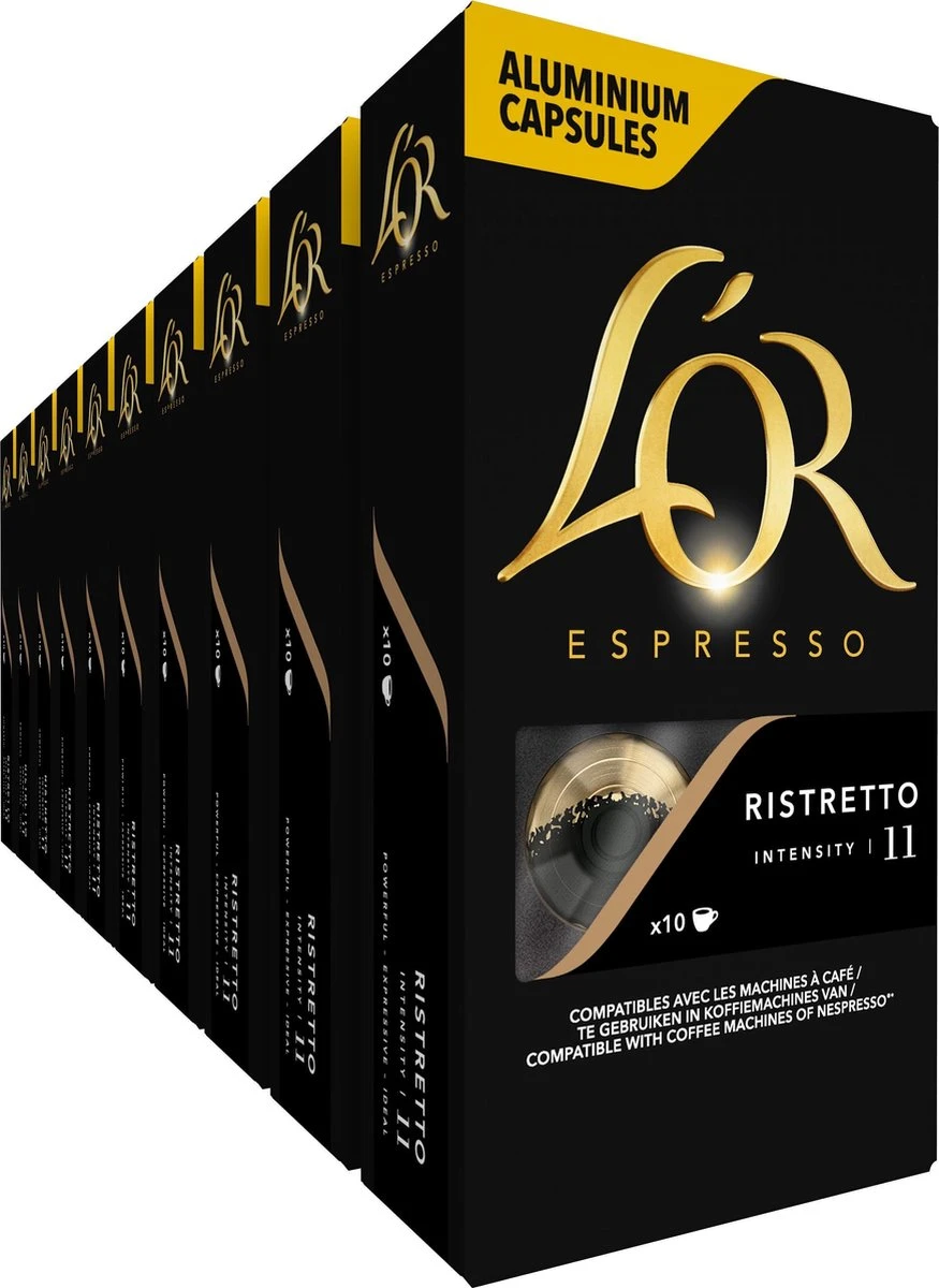 L'OR Espresso Ristretto (11) - 10 X 10 Koffiecups 3 L'OR Espresso Ristretto (11) - 10 X 10 Koffiecups