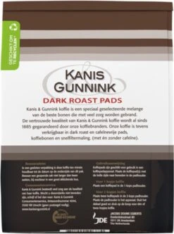Kanis & Gunnink Dark Roast Koffiepads - 10 X 36 Pads 9 Kanis & Gunnink Dark Roast Koffiepads - 10 X 36 Pads -Beroemde Koffie Winkel 894x1200