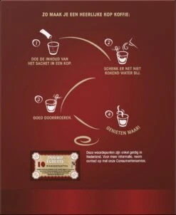 Douwe Egberts Aroma Rood Sticks Oploskoffie - 6 X 25 Zakjes -Beroemde Koffie Winkel 981x1200