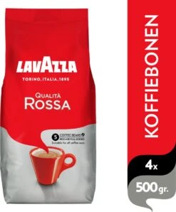 Lavazza Qualita Rossa Koffiebonen - 500 Gram X4 -Beroemde Koffie Winkel 993x1200